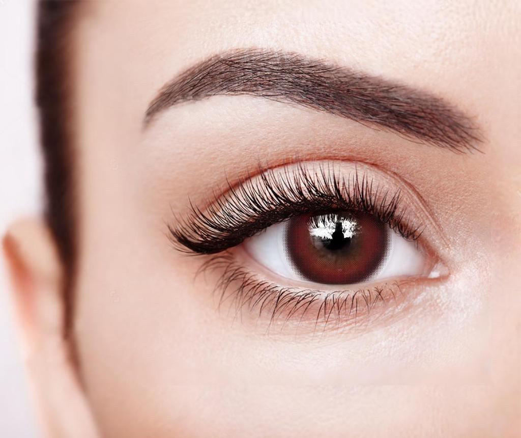 Color Contact Lenses 1 Pair for European Blend Effect Green and Purple and Gray Eyes 14.5mm Yearly Use Soft Lens