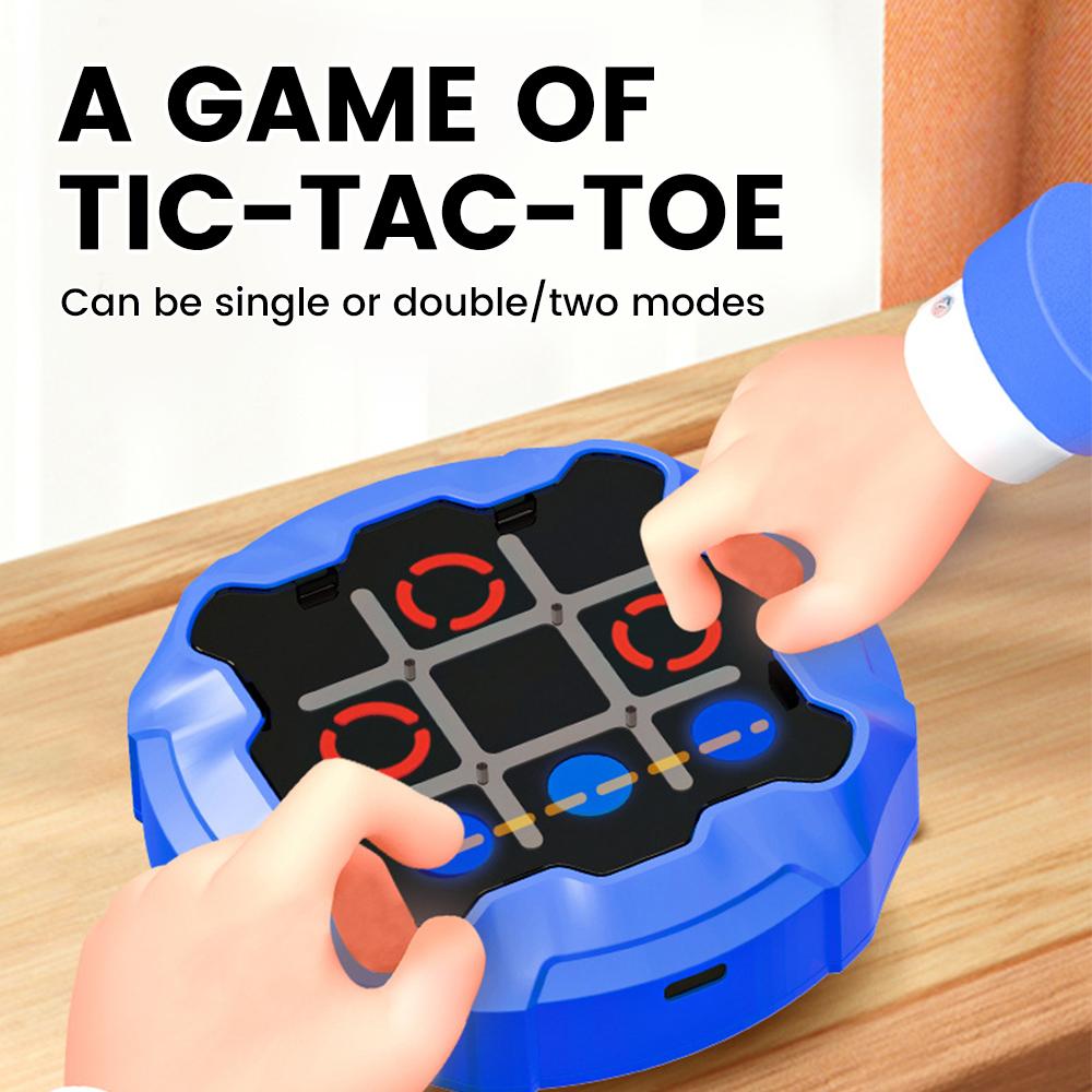 Tic Tac Toe Game Children Electronic Toys Noughts and Crosses Game Memory Training Infinite Portable Travel Games for Kids Adult
