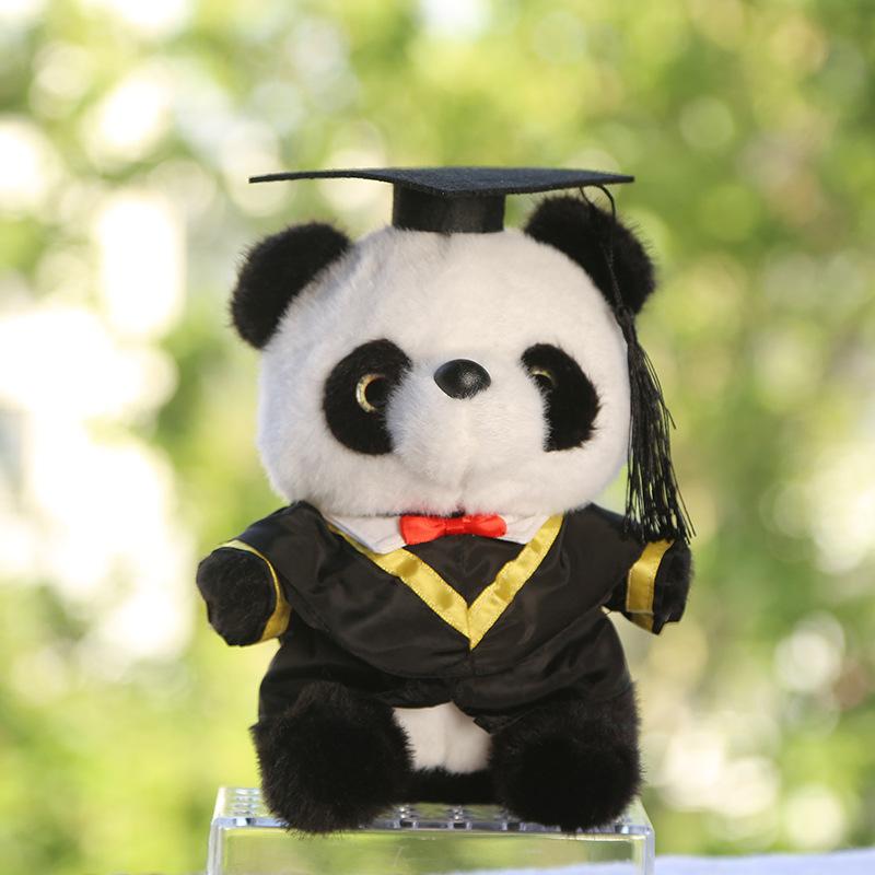 Dr. Panda doll graduation bear kindergarten gift doll Dr. Bear plush toy