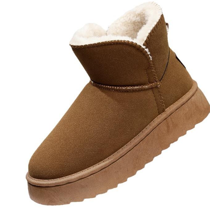 Processing customized new velvet thickened warm snow boots foreign trade comfortable and fashionable cotton shoes women's wear-resistant large cotton