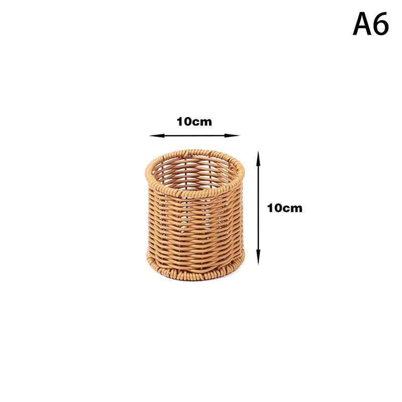 

Плетеная корзина для ножей и вилок для отеля и ресторана, коробка для хранения палочек для еды, корзина для баночек со специями, кухонная полка для хранения
