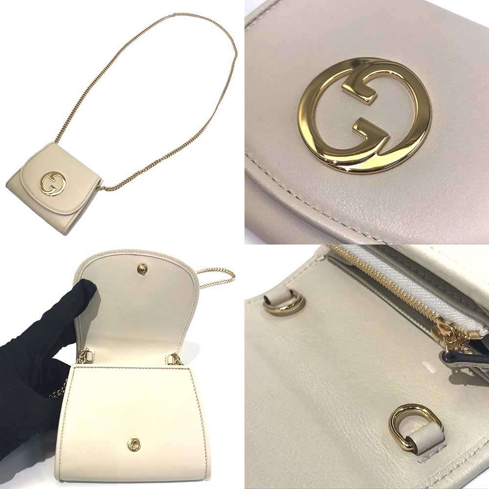 Used GUCCI BlondyBifold Wallet leather Women