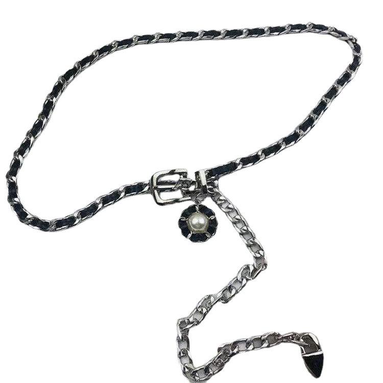 Belt for Women Versatile Ins Korean Version Simple Hip-hop Belt for Women Decorative Skirt Waist Chain Accessories Metal Chain Trousers