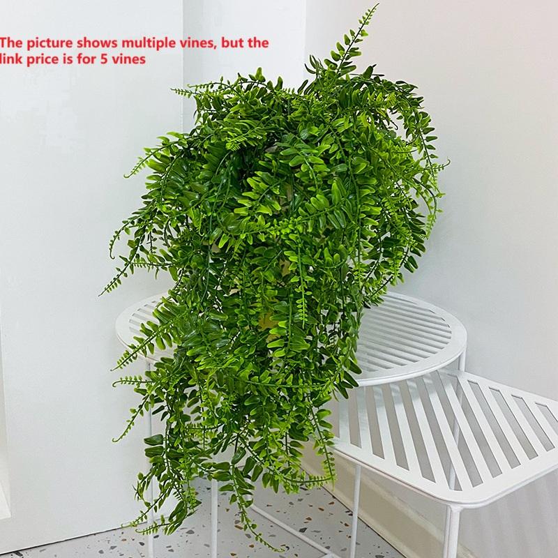 

Artificial Persian Grass Vines Plastic Green Plant Floral Home Wall Hanging Simulation Fern Plant Leaves Hotel Garden Decoration зелёный