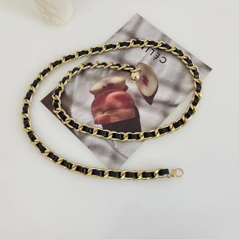 Womens Gold Trendy Chain Waist Belt Designed For Dresses And Outfits Casual