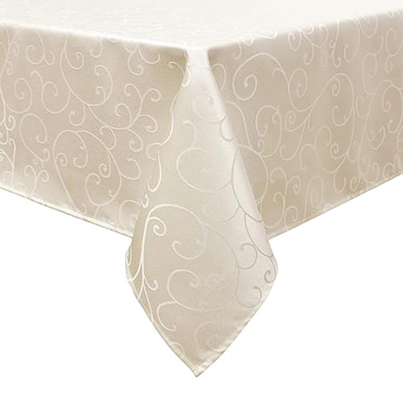 Homaxy Rectangle Table Cloths Easy Care Scratch-Resistant Kitchen Party Damask Tablecloths Washable Ornaments Diner Table Covers