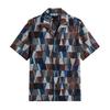 Mens Geometric Linen Regular Shirt