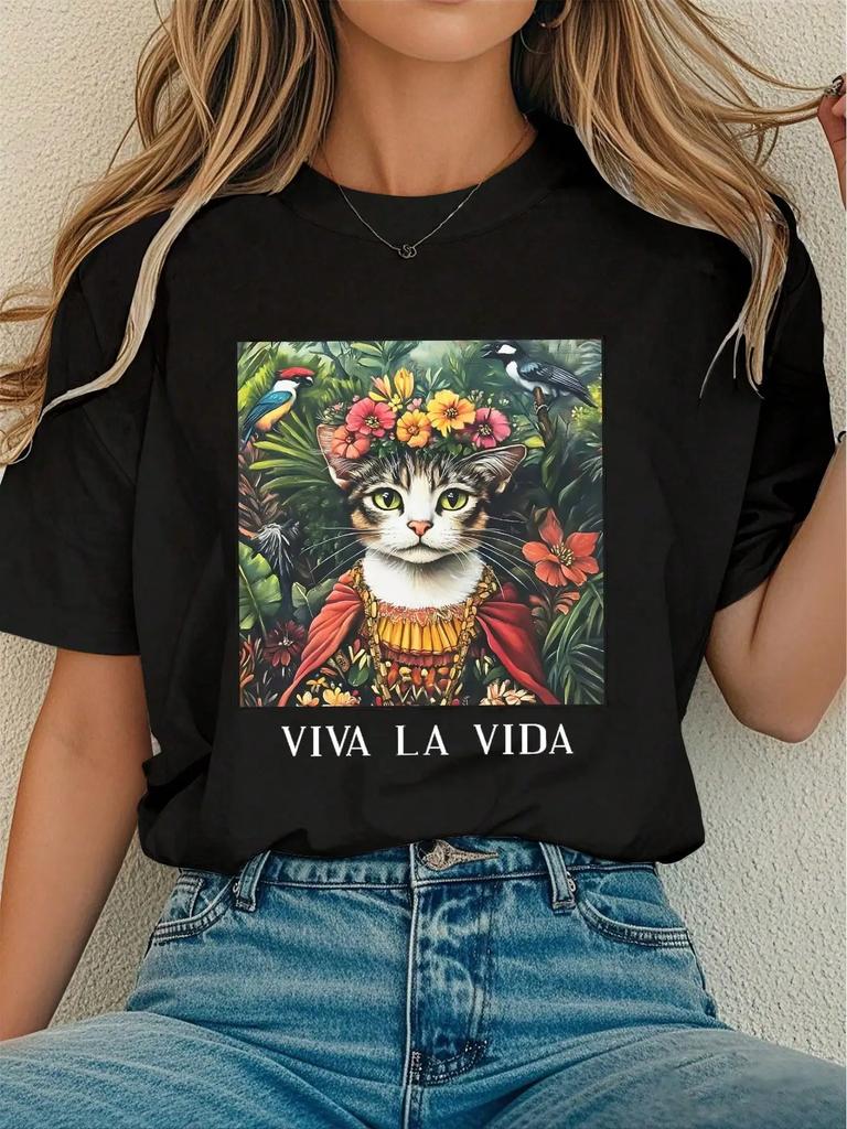 Women's Plus Size T-shirt Graphic Unisex Clothing Loose-fitting and Casual Short Soft and Comfortable Breathable Sports Al