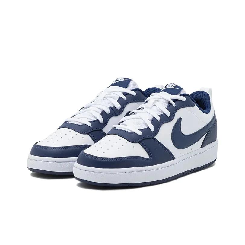 Nike Court Borough Low 2 Comfortable Kids Sneakers Men Sneakers White Blue BE5248-206