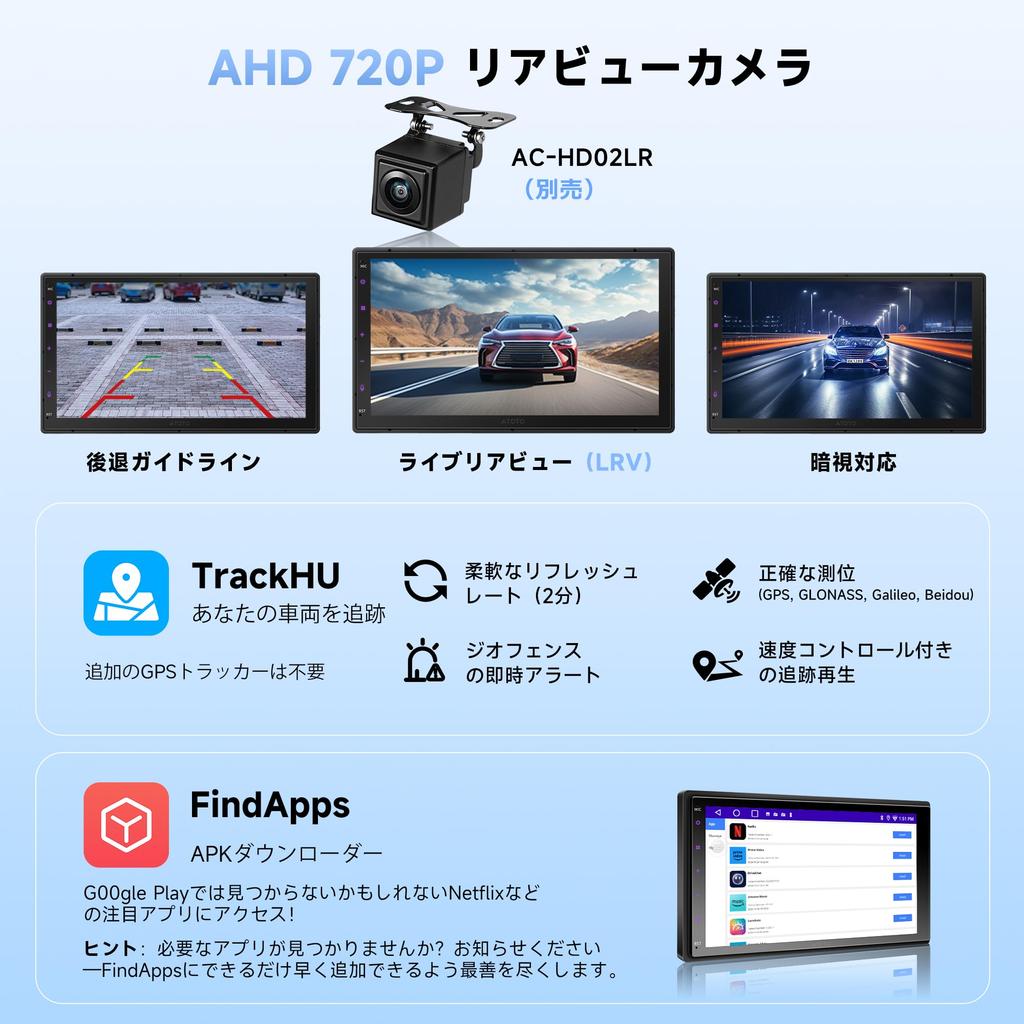 ATOTOEXCEL Android Display 2DIN Android Navigation 7 OBD2 Wireless Carplay Android Approval Audio, inch, In-Vehicle Diagnostics, & Auto, Wi-Fi/BT/USB,