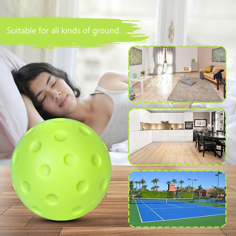 1/3pcs 74mm Training Paddle Ball Durable Indoor Pickleball Balls PU Foam Pickleball Soft Silent For Competition And Practice