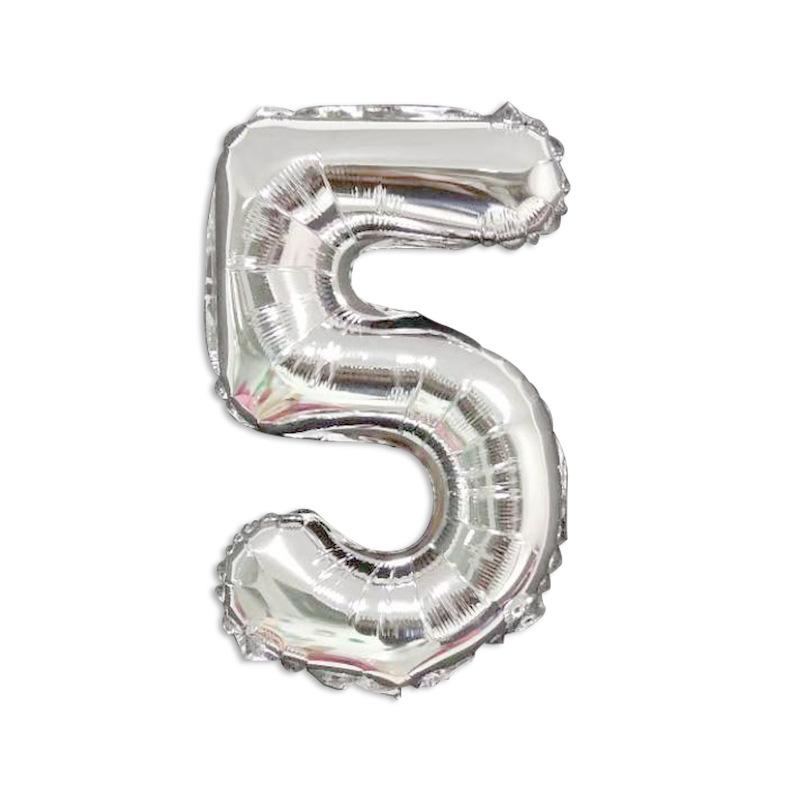 Thin Body 40-Inch Large Digital Aluminum Film Balloon 42-Inch Digital Balloon Birthday Party Decoration Helium Balloon Floating In The Air