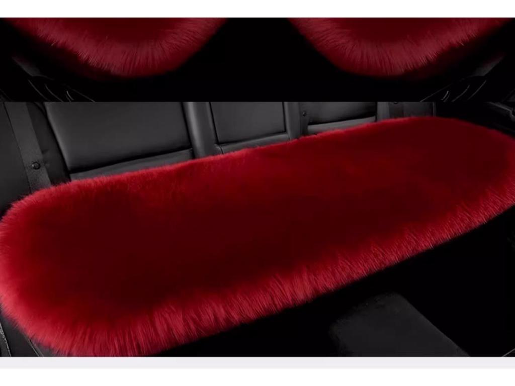 Plush Winter Car Seat Cushion - Furry Single Piece for Rear Seat Comfort
