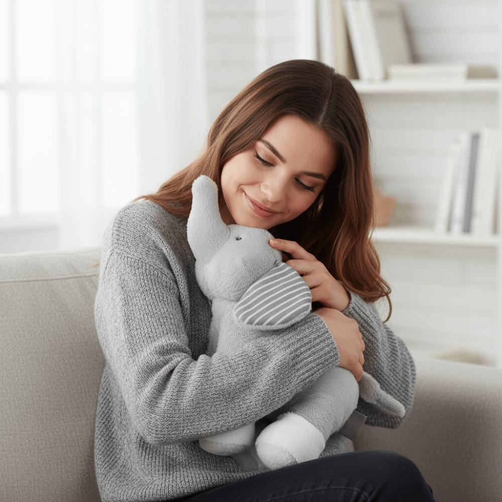 Soft Stuffed Animals Toys Gray Stuffed Dolls Sleeping Pillow Elephant Plush Pillow  Girl Boy