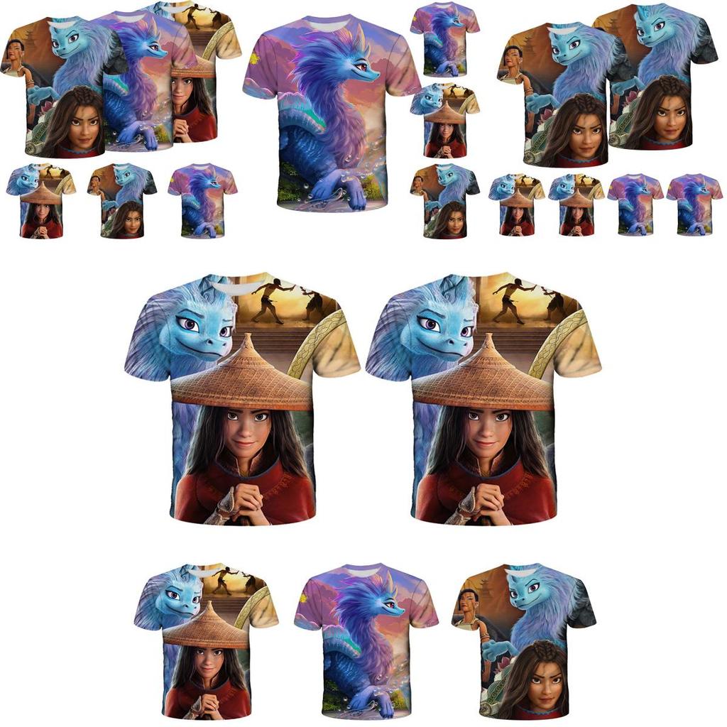 Comfortable And Stylish Raya And The Last Dragon 3d Print T-shirt For Kids