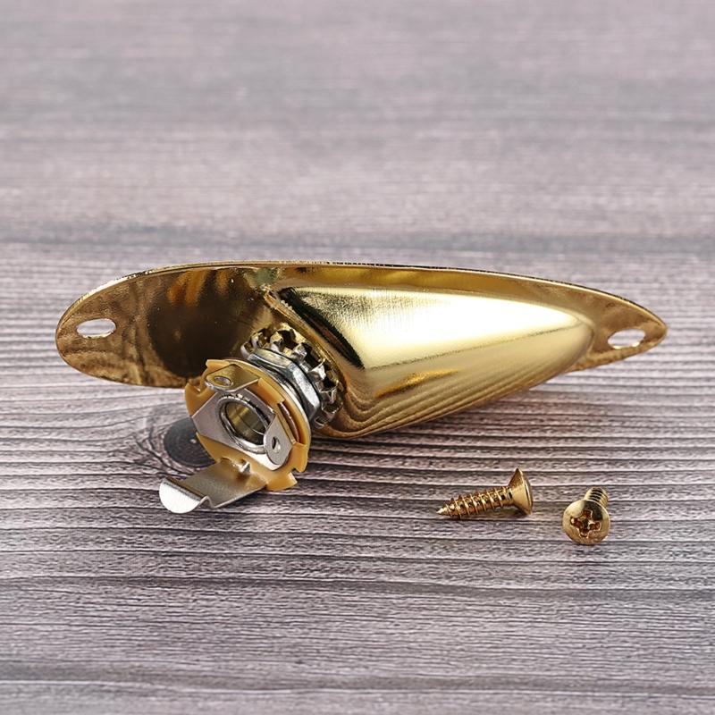 Heavy Duties Guitar Input Output Plate With Rotation Resistant Washer Mounting Screws Set For Stability And Durability