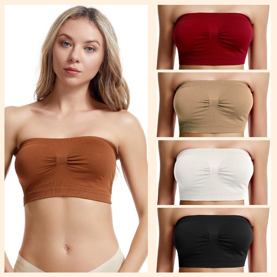 Hot Summer Extra Large Strapless Bra Women Seamless Non-Padded Breathable Low Cut Cami