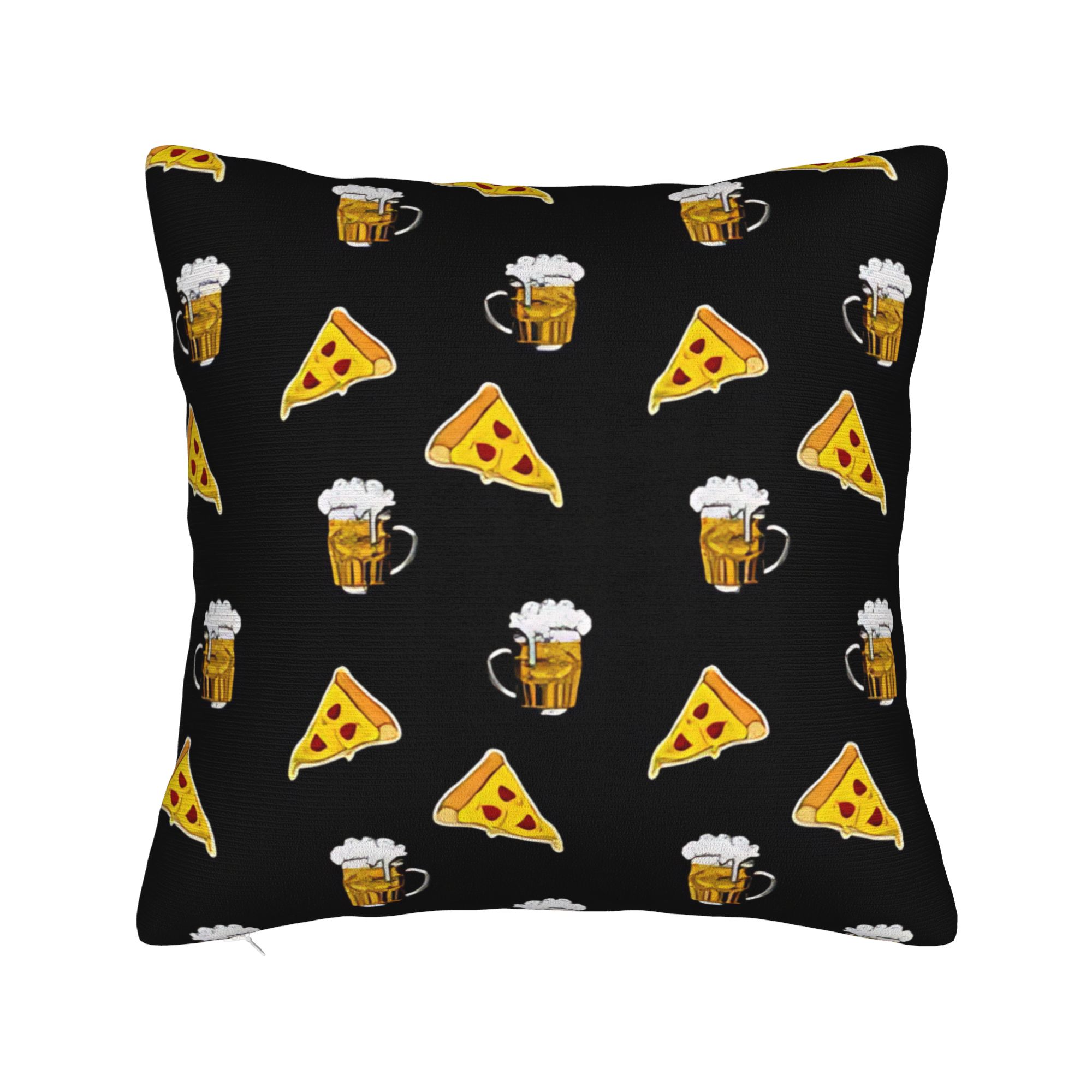 

Beer Pattern Printing Pillowcase Cushion Cover Throw Pillow Cover Warm Home Decor Zipper Multiple Sizes 12x12in 30X30cm