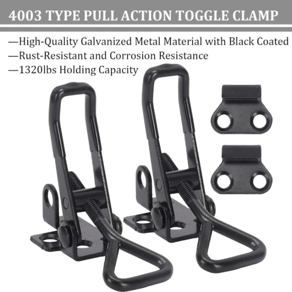 Handle Lock Toggle Clamp Cabinet Box Hasp Clamps Black Pull Clamp  Hand Tool