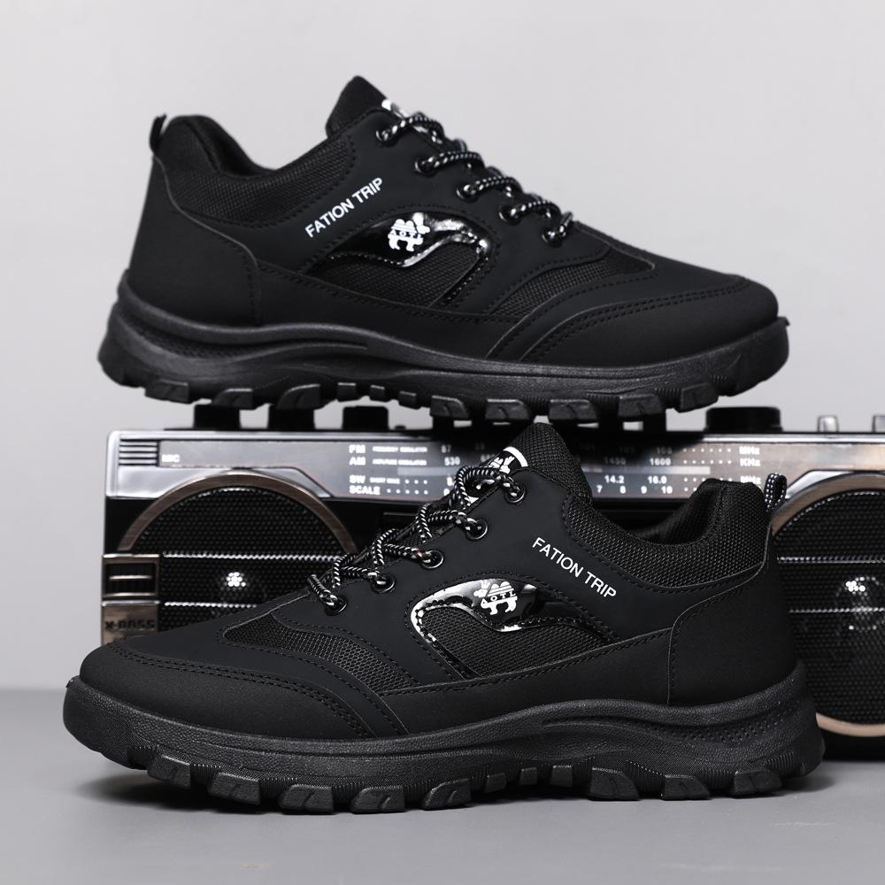 Hiking Men's Casual Shoes Outdoor Male Hiking Shoes Comfortable Wear-resistant Men's Sneakers Winter Warm Men Thick-soled Shoes