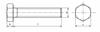 M10X40 Screws 6-Angled Head 8.8 Galvanized Din 933 100 Pcs