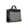 COACH handbag Rogue 41 classic presbyopic print, iconic logo embossed charm, zipper closure, jacquard fabric, cow leather hand-held crossbody bag