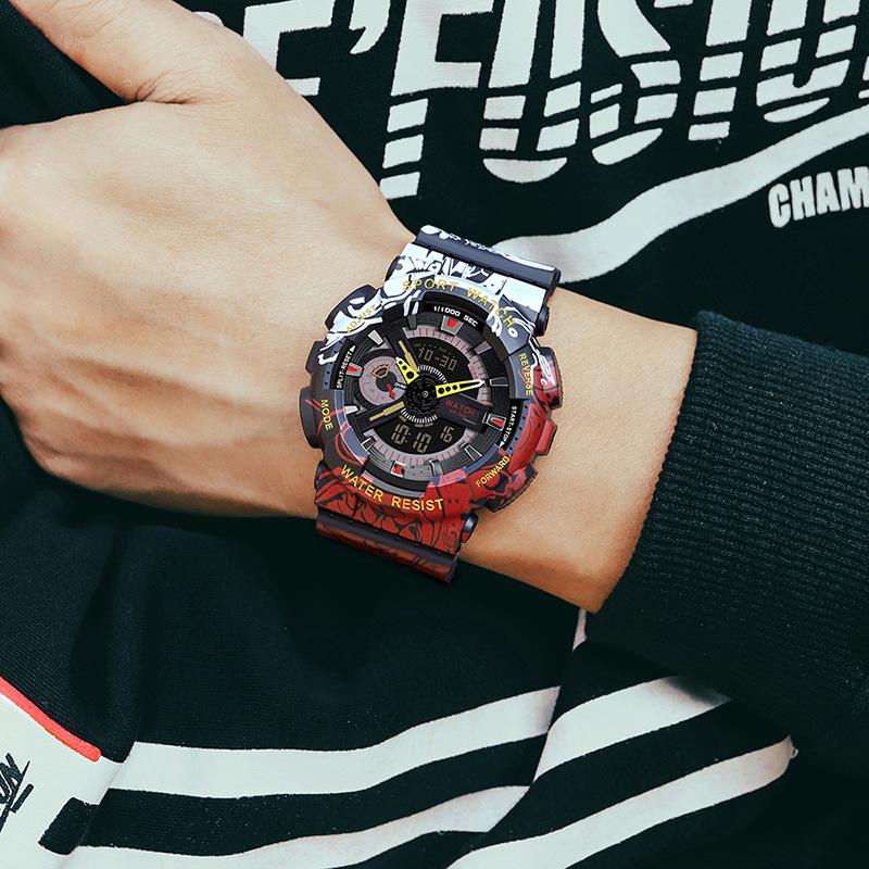 Dragon Ball ONE PIECE Joint Watch Men's and Women's Sports Luminous Waterproof Youth Student Electronic Watch Tide