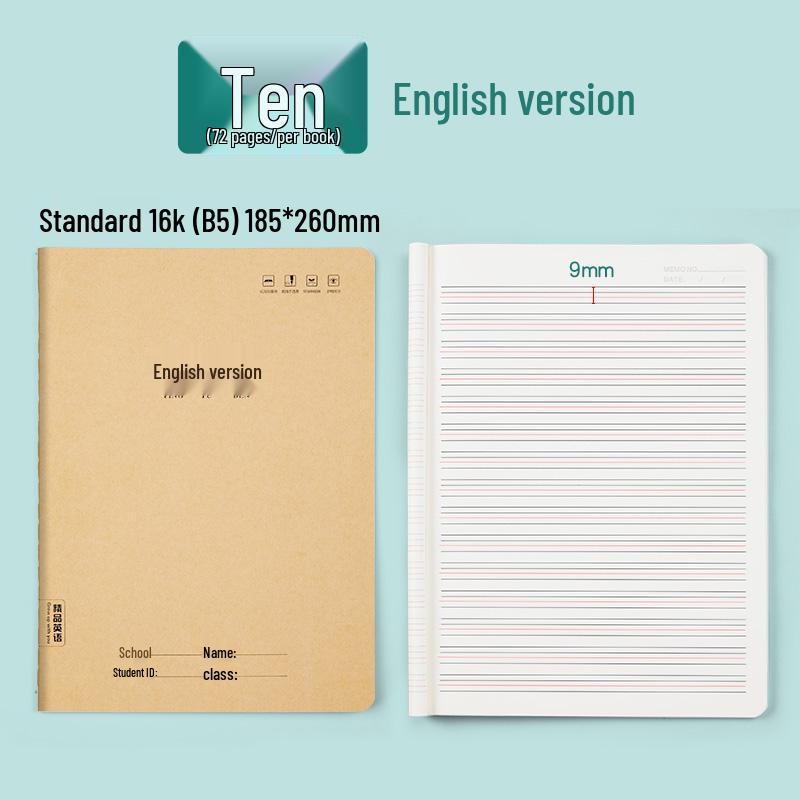 Grade 3-6 Math Workbook - Kraft Paper for Primary and Junior High Students