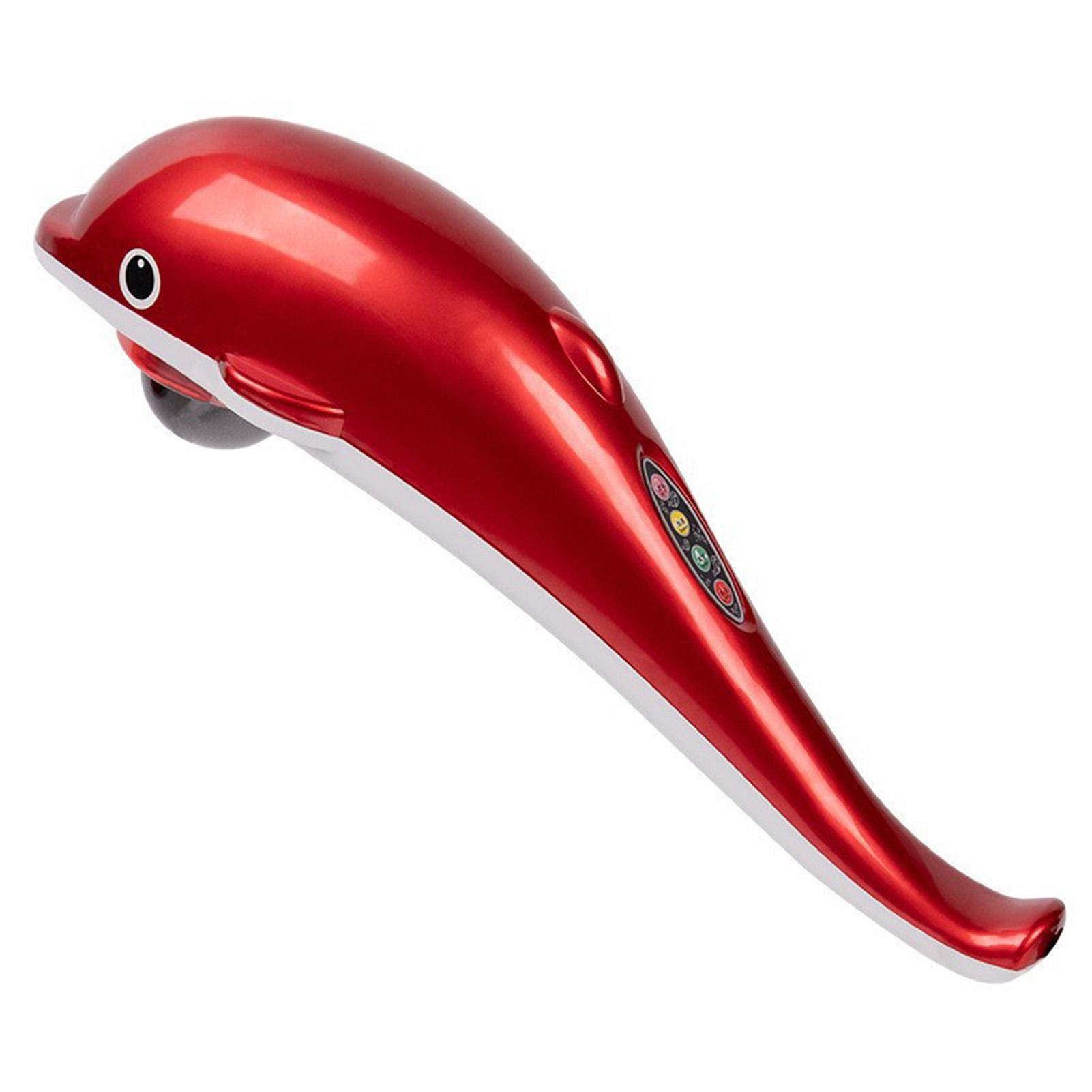 

Deep Tissue Percussion Massager Dolphin Shape for Neck Shoulder Relieve Fatigue Handheld Full Body US Plug