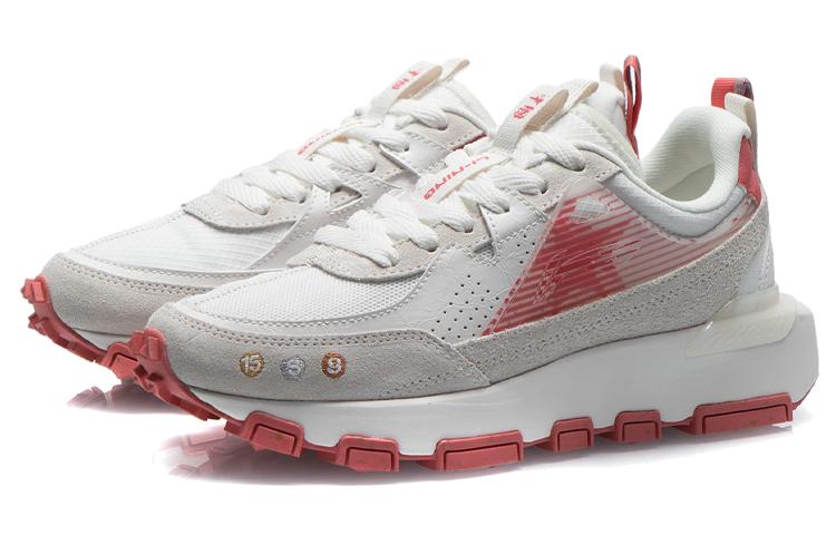 Li Ning Cushioning Low top Running Shoes Women's White Red AGCR286-2