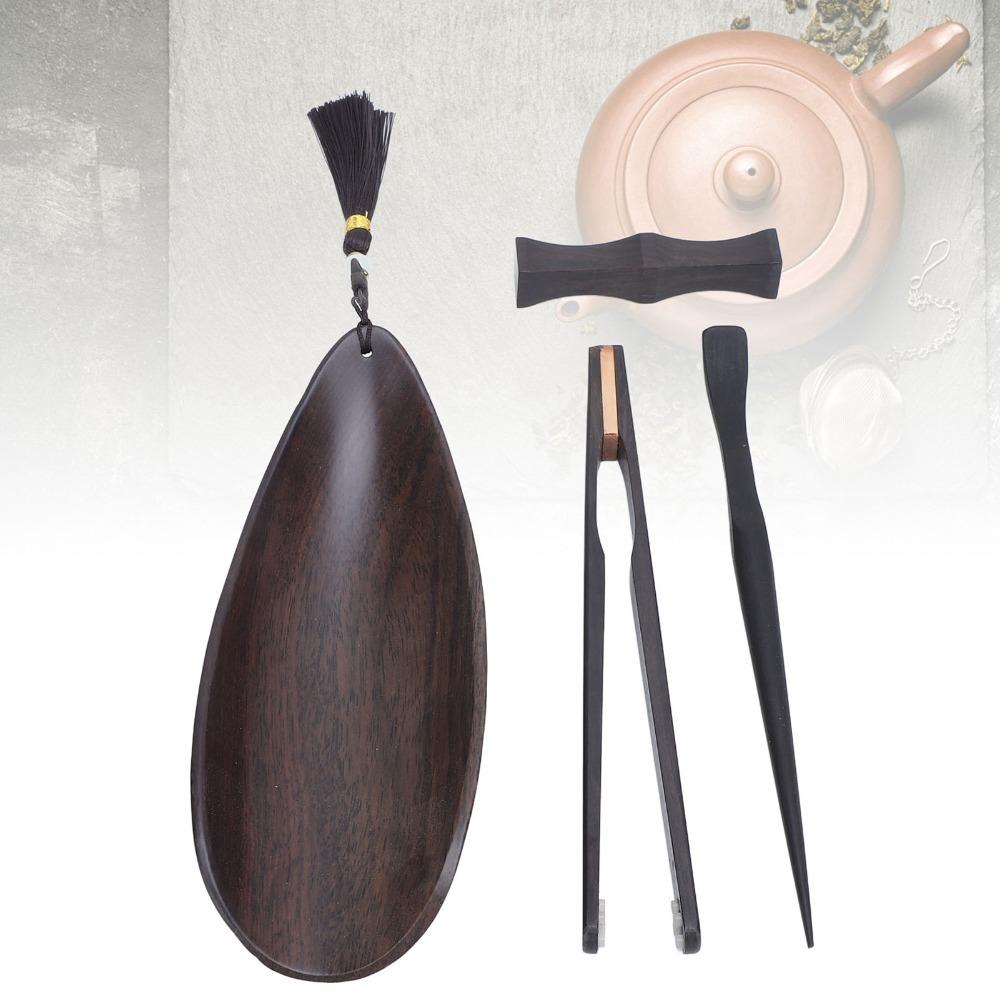 4pcs set Blackwood Material Tea Ceremony Utensil Set Wooden Tea Tools Set For Gongfu Tea