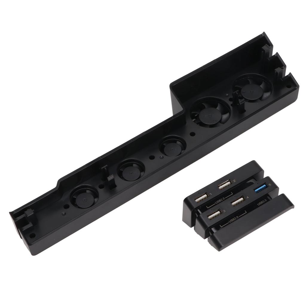 Game Cooling Fan 5 Fan Automatic External Gaming Console USB Cooler with HUB for PS4 Pro