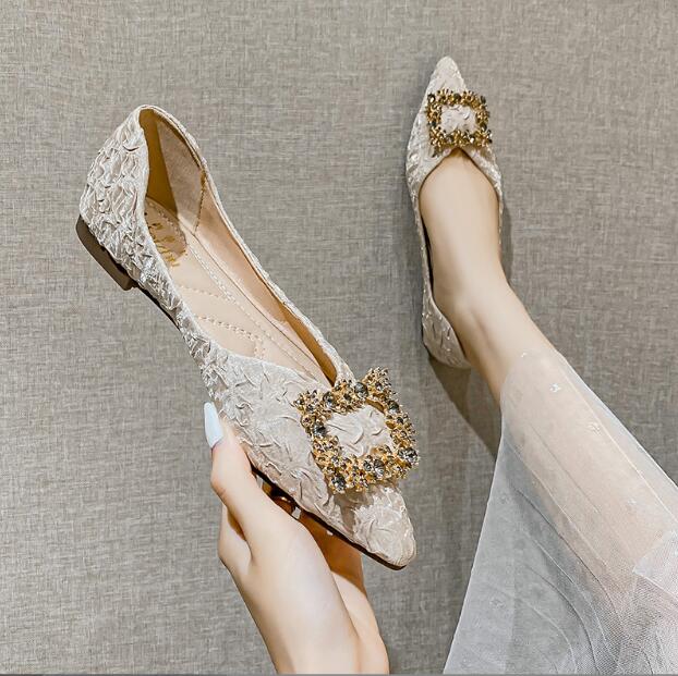 2024 New Arrival Women's Flats Beautiful Fashion Summer Shoes Flat Ballerina Comfortable Casual Women Shoes Large Size 35-43