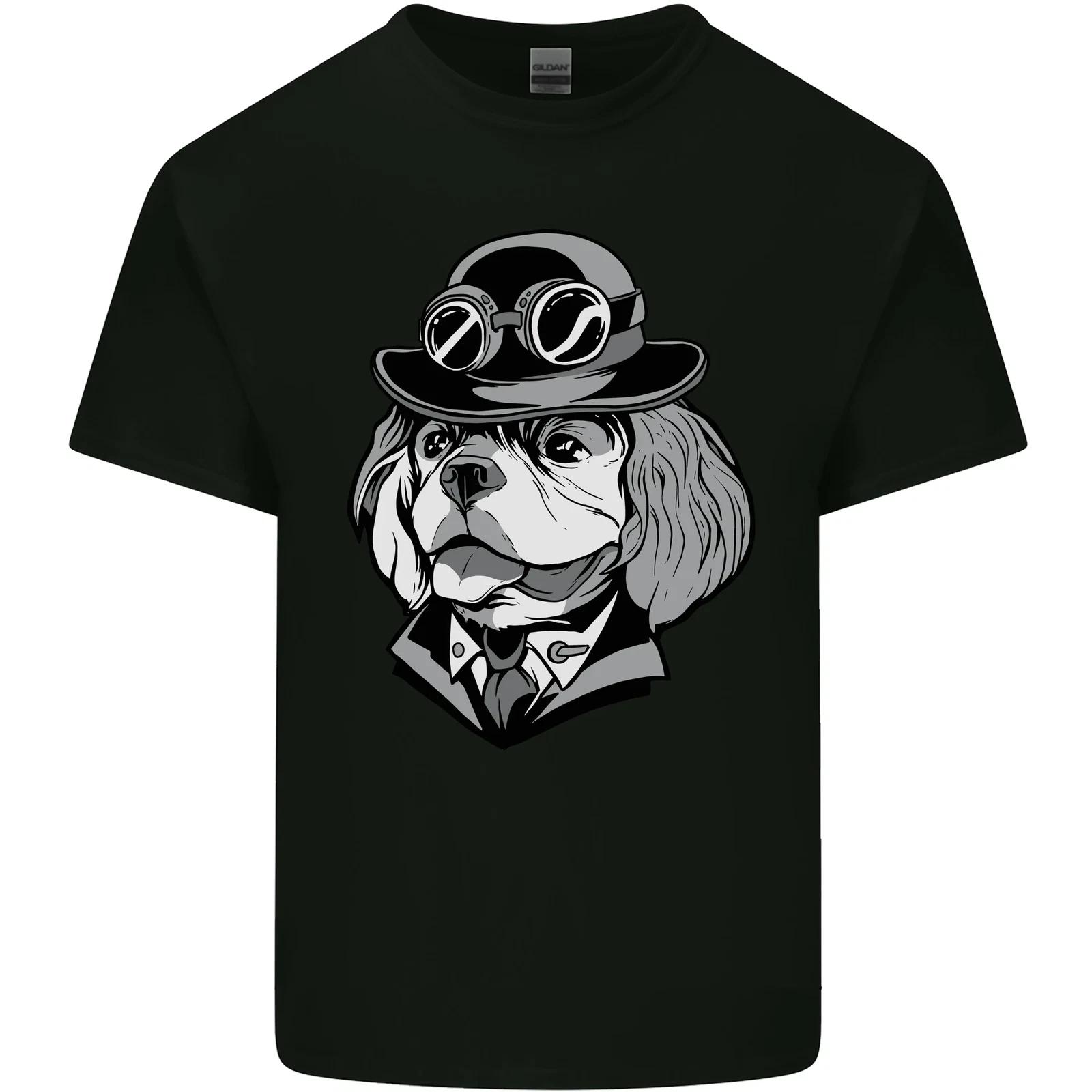 Steampunk King Charles Spaniel Cavalier Kids T-Shirt Childrens L