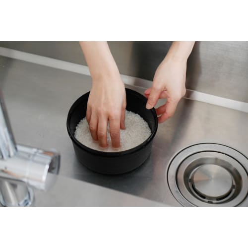 Ihara Kihan SUMINO Rice Cooker, Black, Approx. W18 D18 H9 BN-01T