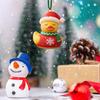 Christmas Duck Ornament Xmas Tree Hanging Duck Decoration Cute Resin Duck with Santa Hat for Home Office Holiday Party Decor