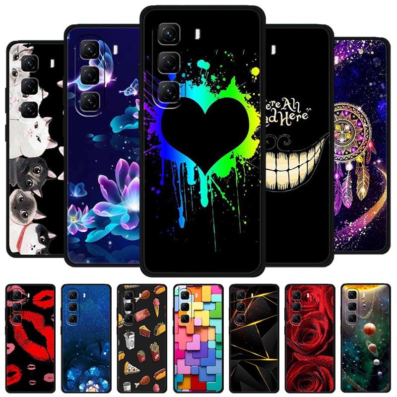 For Infinix Hot 60 Pro+ Case Cool Cartoon Soft Silicone TPU Black Cover For Infinix Hot 60 Pro Plus ShockProof Phone Case X6886