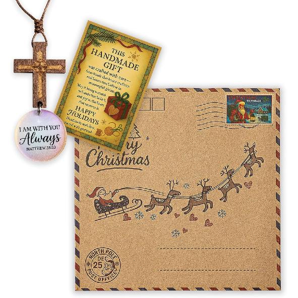 Cross for Car Mirror Hanging - Nativity set - daily bible verse - bible verse car rearview hanging cross ornament - christian gift - New Driver -
