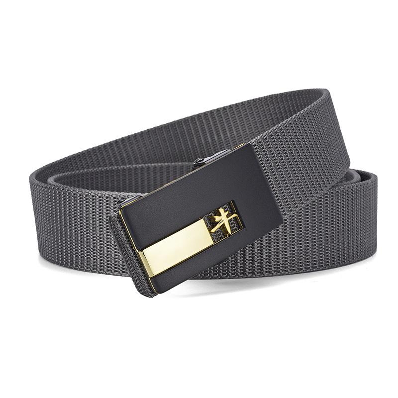 Zodiac Toothless Canvas Belt Simple Automatic Buckle Imitation Nylon Belt Casual Men'S Belt