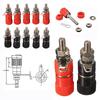1/2/5pcs 4mm DIY Banana Female Plugs Amplifier Speaker Posting Connector Splice Terminals For Audio Jack Red and Black Color C5Good Product