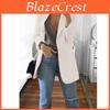 Women Clothing Plus Blazer Size Casual Cardigan Autumn Winter Overcoat Solid Large Topcoat Lapel Jacket