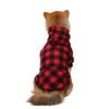 Neue Weihnachten Hund Kleidung Verdickt Plaid Mit Kapuze Mittlere und Große Hunde Haustier Zwei Fuß Sweatshirt