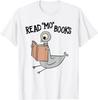T-shirt Grafica Pigeon Read Mo Books Traspirante Manica Corta Cotone Girocollo T-shirt Casual da Viaggio