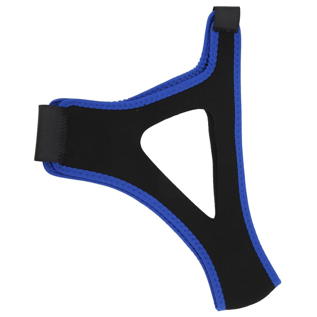 AntiSnoring Chin Strap Adjustable Breathable Stop Snoring Strap Jaw Support Belt(Black with Blue Edge )