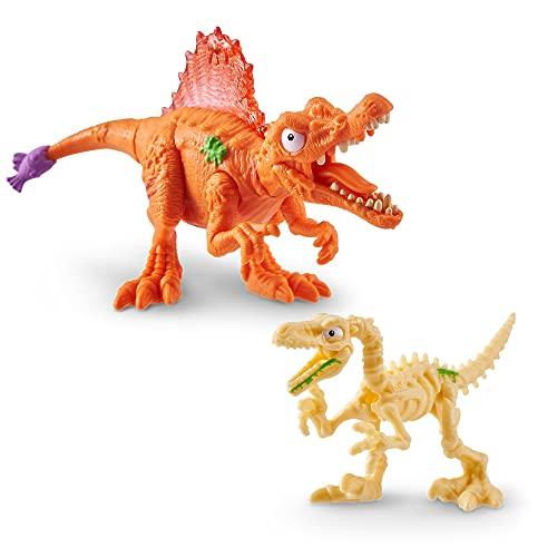 Smashers Spinosaurus Light-Up Mini Dinosaur by ZURU, Lava Slime Surprise Series 4, for Boys and Kids, Amazon Exclusive Combo Pack