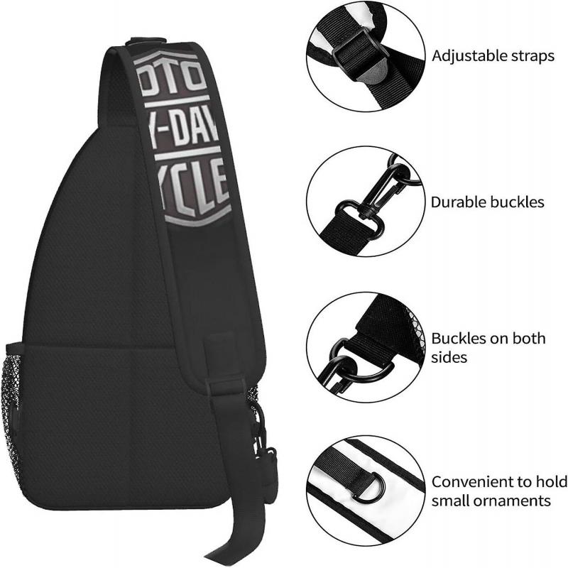 AU1895 Harley Davidson Sling Bags Shoulder Backpacks Chest Pack Crossbody Bags Waterproof Lightweight Outdoor Rucksack Anti Theft Daypack