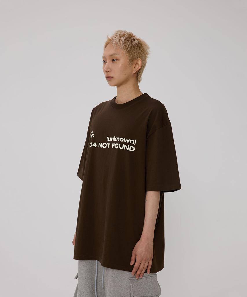 BOUNDARY 404 Error Oversized Short Sleeve T-Shirt [Brown]