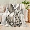 1pc Printed Blanket, Simple and Warm Interlocking Hands Pattern Blanket, Soft and Comfortable Essential Throw Blanket for Living Room and Bedroom, Sui