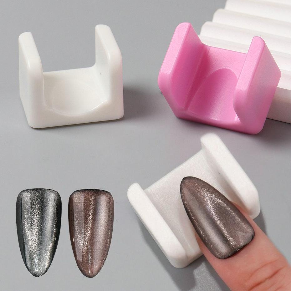 1ks Multifunkční odměrka s magnetem z korálků 5D Kočičí oko Široký paprsek Magnetický nástroj na nehtové umění