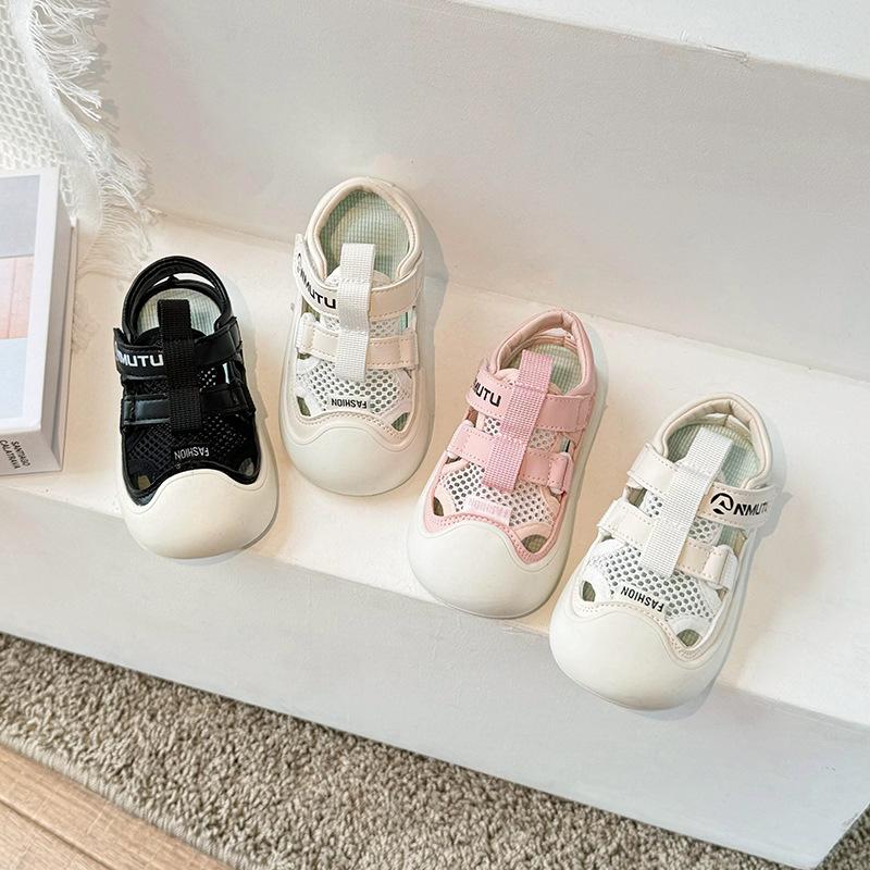 

Детские сандалии Bag Head, летние, новые, для мальчиков, дышащие кроссовки, для девочек, мягкая подошва, пляжная обувь, нескользящая, для малышей 22 розовый